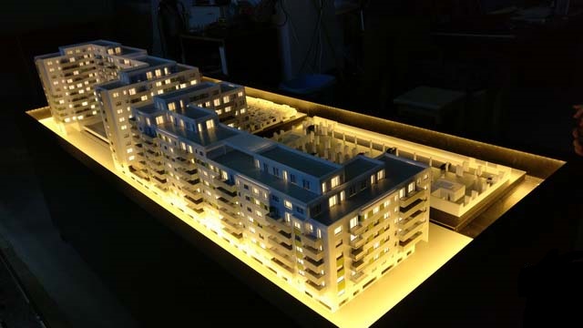 Residential complex scale model