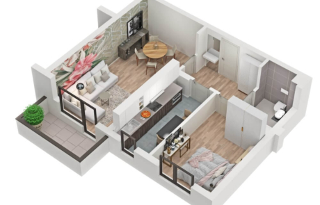 3D Rendering of an Apartment